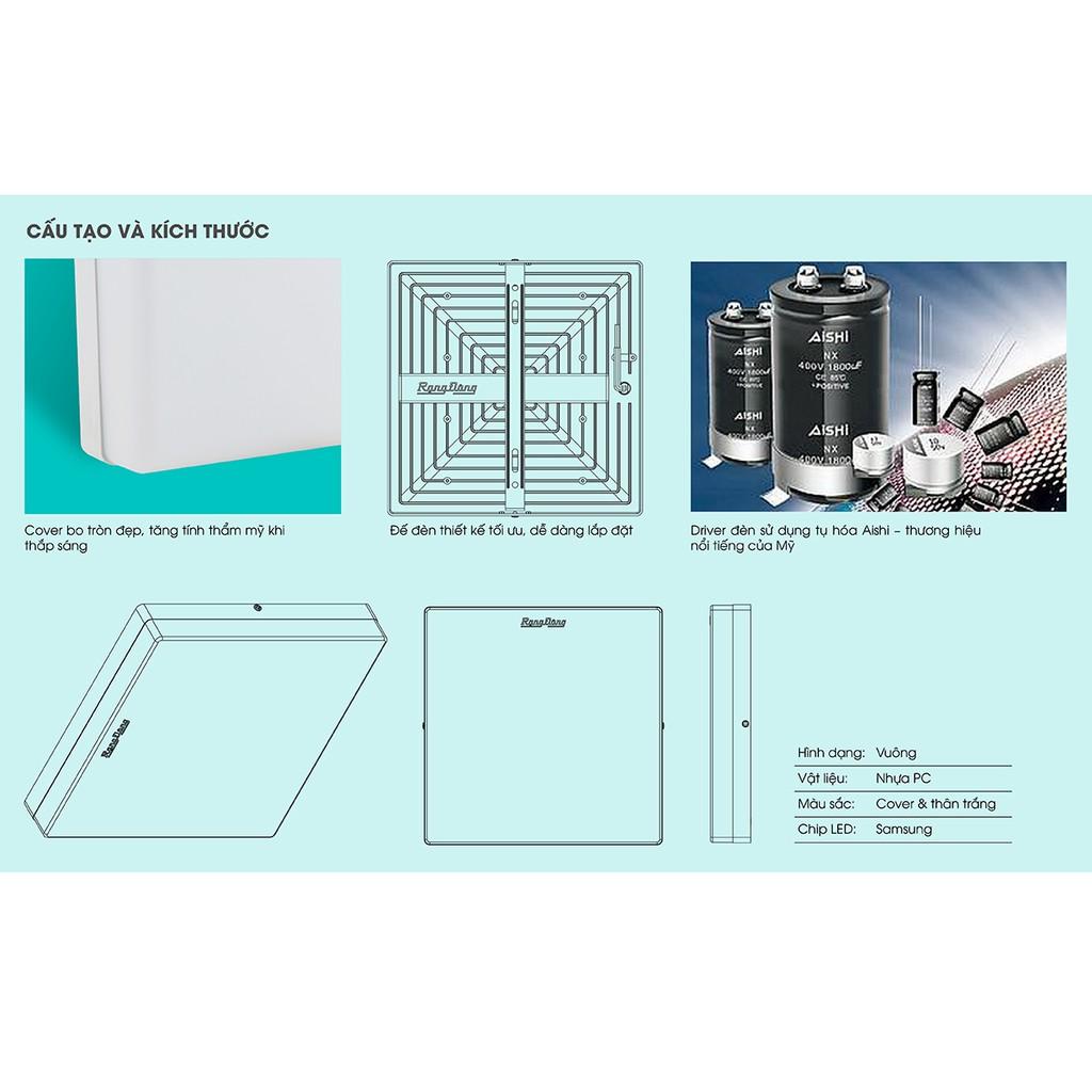 Đèn LED ốp trần Rạng Đông LN12 đế nhôm