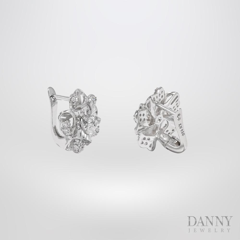 Bông Tai Nữ Bạc 925 Danny Jewelry Xi Bạch Kim Đính Đá CZ NI4GZ012