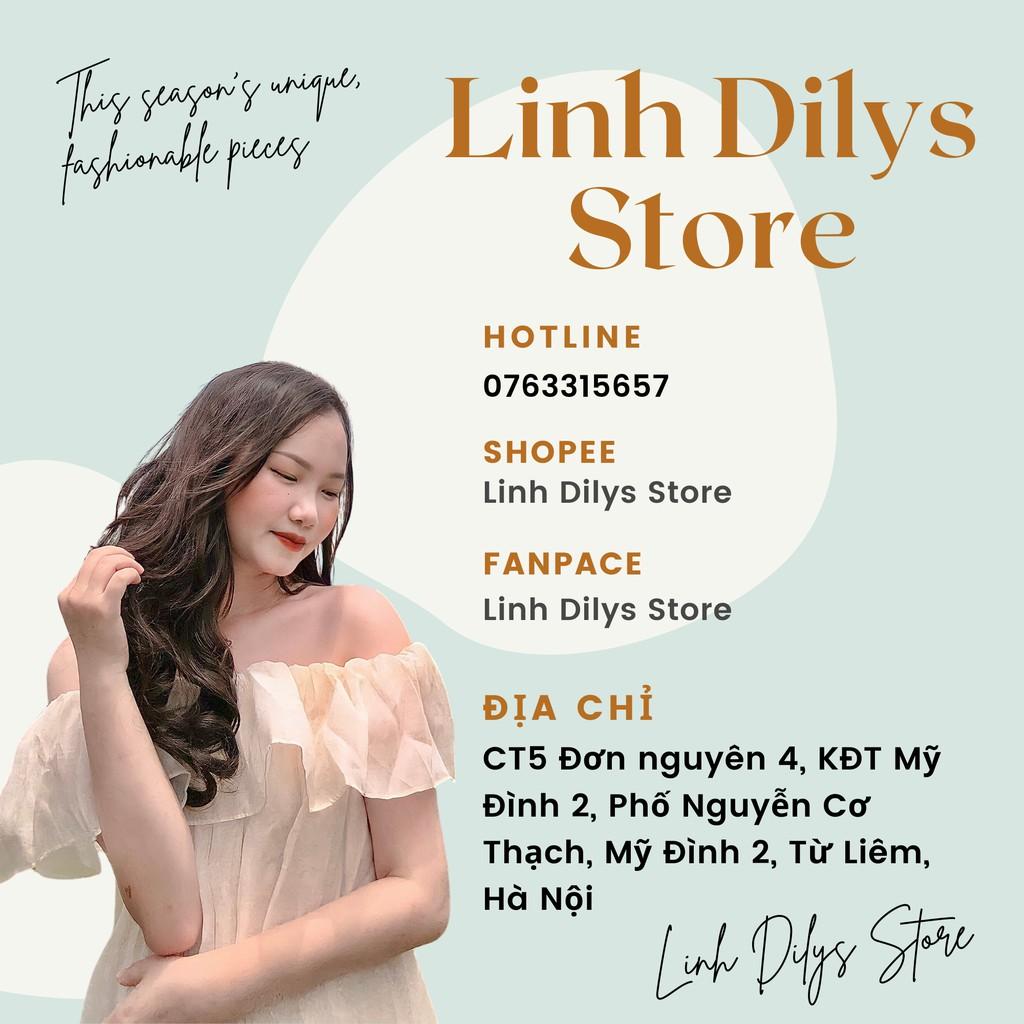 ĐẦM SƠ MI SỌC XANH TAY LỠ Váy Sơ Mi Kẻ Sọc Linh Trần Store