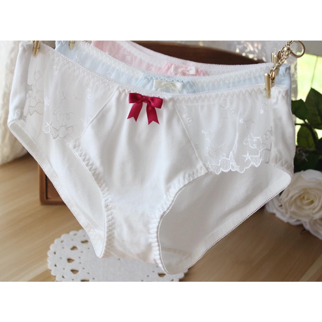 Quần Lót Nữ Cotton Phối Ren Hai Hông Xuất Đông Âu . Hàng Loại Đẹp.