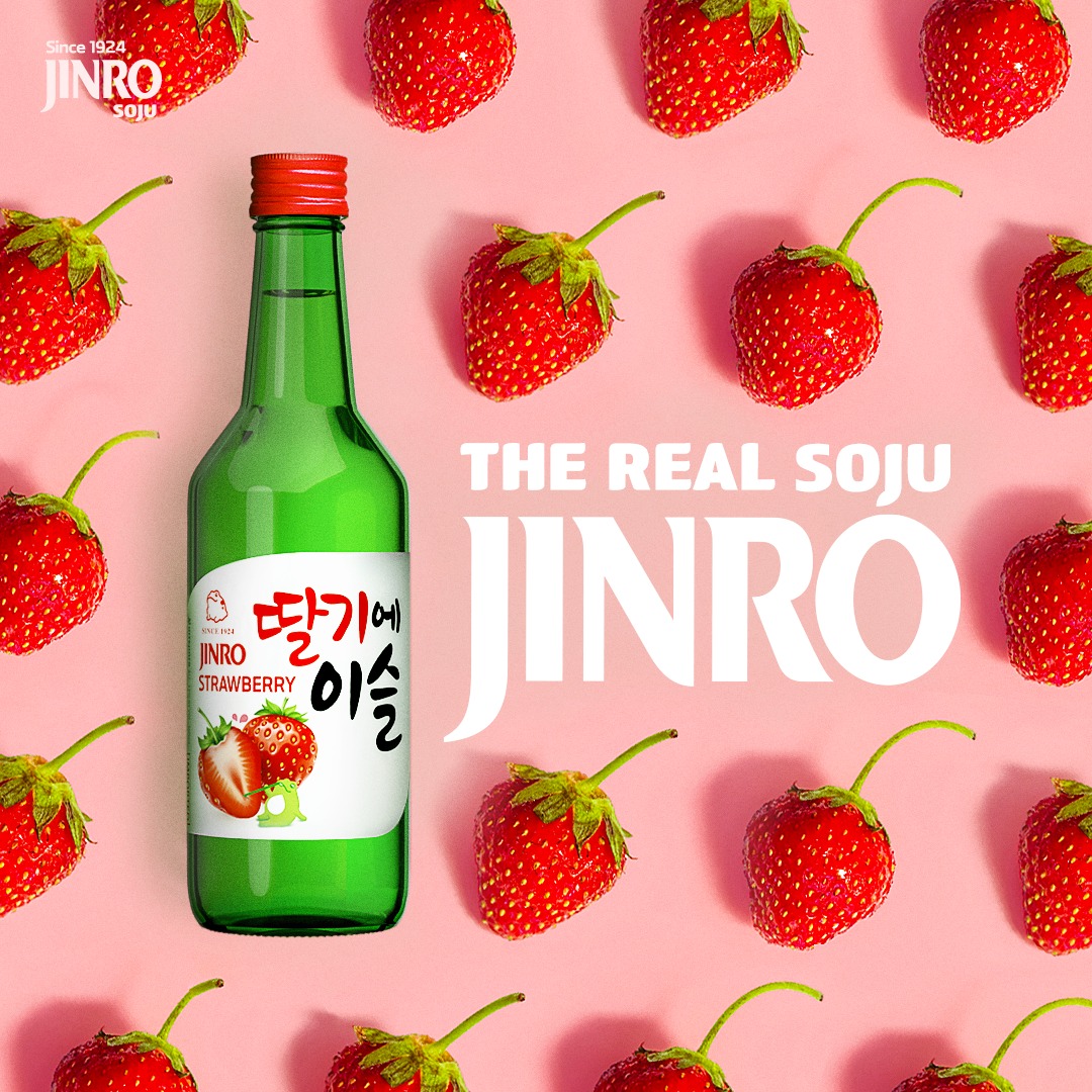 [CHÍNH HÃNG] Soju Hàn Quốc JINRO VỊ DÂU 360ml - Combo 6 chai