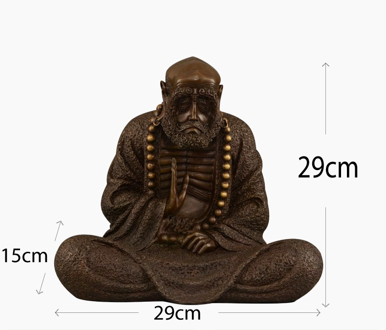 Tượng Phật Đạt Ma sư tổ bằng đồng thau phong thủy Hồng Thắng