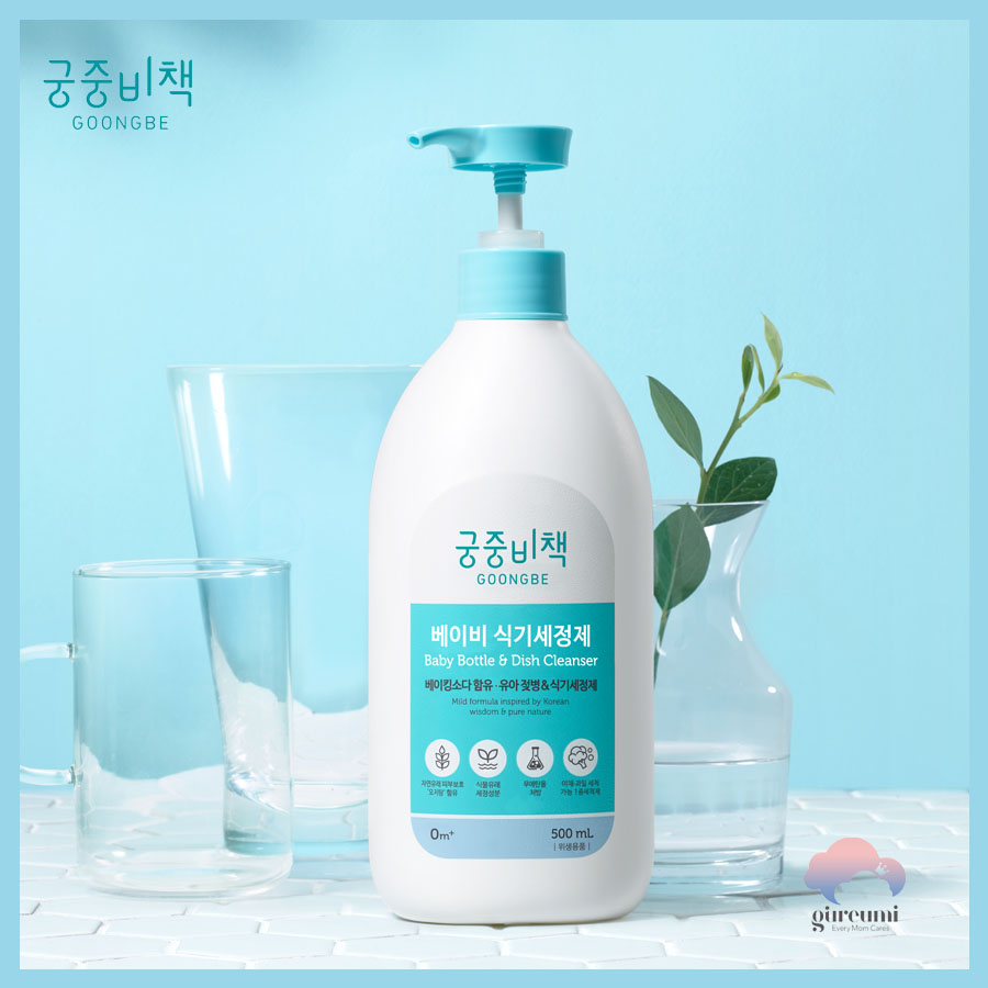 Nước rửa chén dĩa, bình sữa và trái cây cho bé Hàn Quốc GOONGBE 400ml