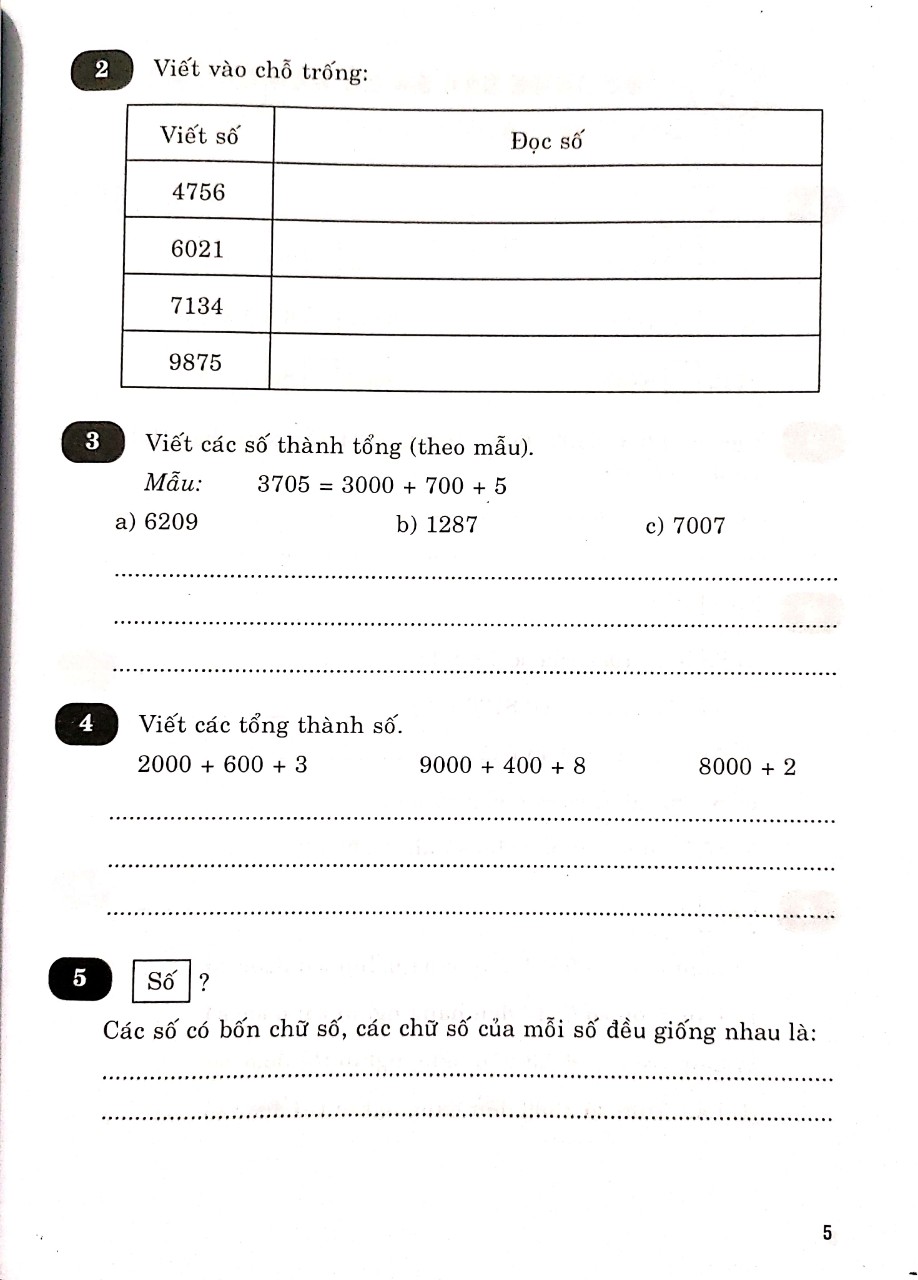 Vở Bài Tập Nâng Cao Toán 3 Tập 2