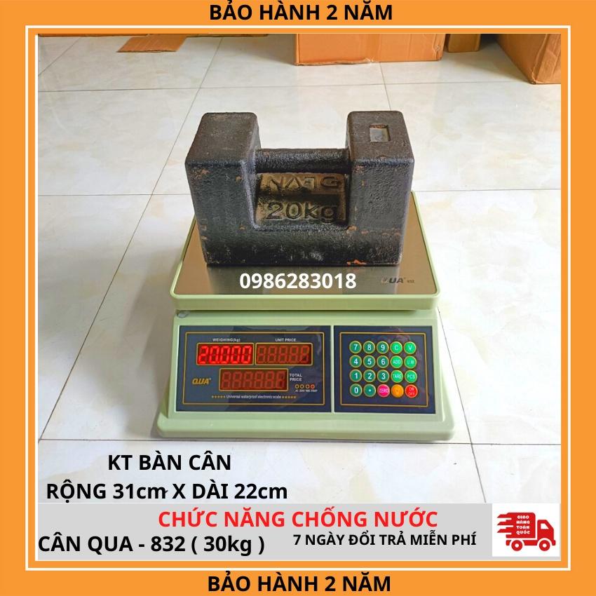 cân điện tử chống nước tính tiền bán hàng hải sản,siêu thị-QUA-832/30KG làm bằng nhựa ABS cao cấp