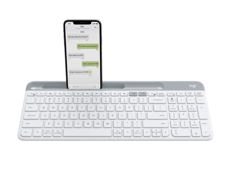 Bàn phím Logitech K580 Slim Multi device - Bluetooth, USB Unifying, Kết nối đa thiết bị - Hàng Chính Hãng - Bảo Hành 12 Tháng