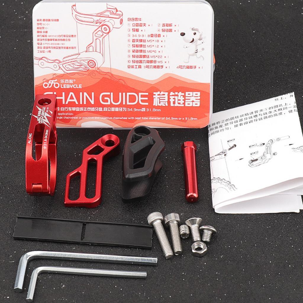 Aluminum Alloy Chain Guide  Bike Single  Part Universal red