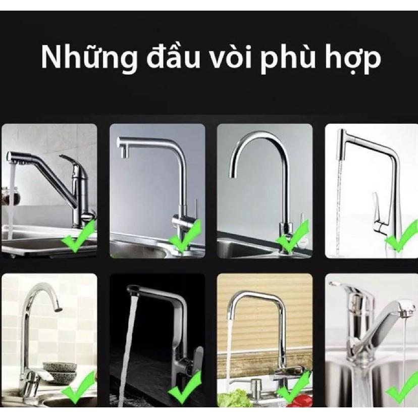 Đầu Vòi Rửa Chén Bát Tăng Áp, Điều Hướng Xoay 360 Độ, 3 Chế Độ, Tiết Kiệm Nước Có Kèm Đầu Dây.