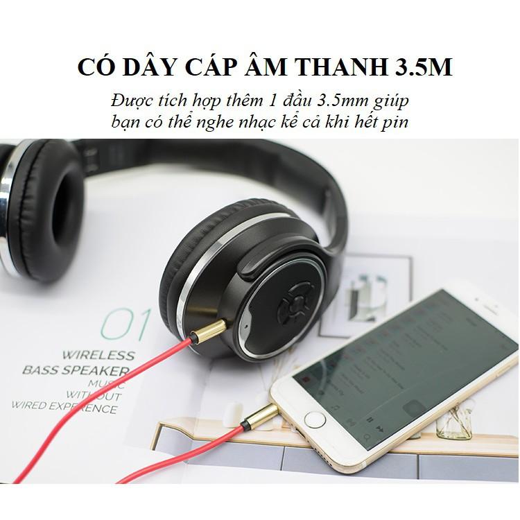 Tai Nghe Chụp Tai ️️ Tai Nghe Bluetooth Cao Cấp Lọc Tiếng Ồn - Tai Nghe Chống Ồn MH1 Dung Lượng Pin Lớn