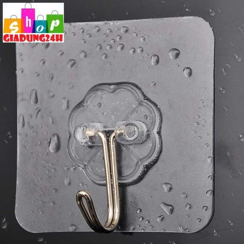 Móc dán chịu lực TRONG SUỐT-Móc Dán Tường Siêu Dính Trong Suốt Chịu Lực Tốt 6x6 cm