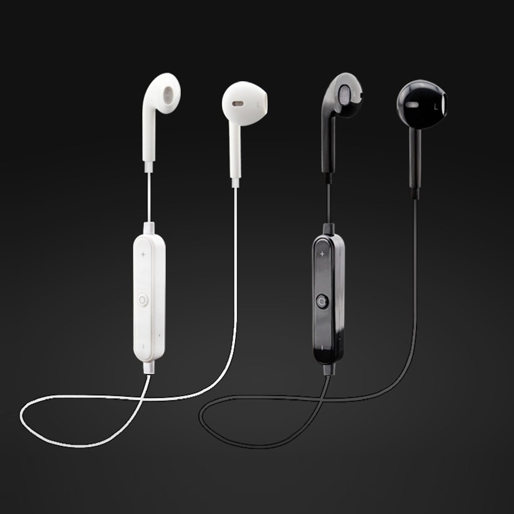 Tai Nghe Nhét Tai Thể Thao S6 Bluetooth 4.1 Có Micrô Điều Khiển Âm Lượng Dành Cho IPhone X 8s 8