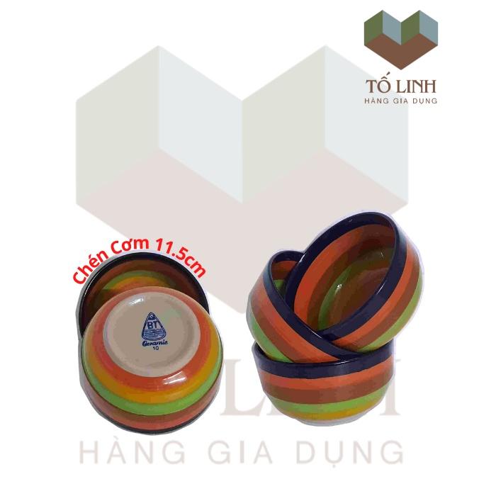 Bộ Dụng Cụ Bàn Ăn Sứ Cầu Vòng Cao Cấp,Chén Cơm Sứ Cầu Vòng Cao Cấp 11.5cm