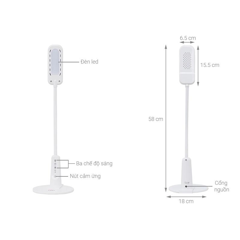 Đèn Bàn LED Điện Quang ĐQ LDL04 4W - Phân phối bởi CTCP ABMA VN Showroom 52 Hoàng Diệu, P13, Q4, TPHCM