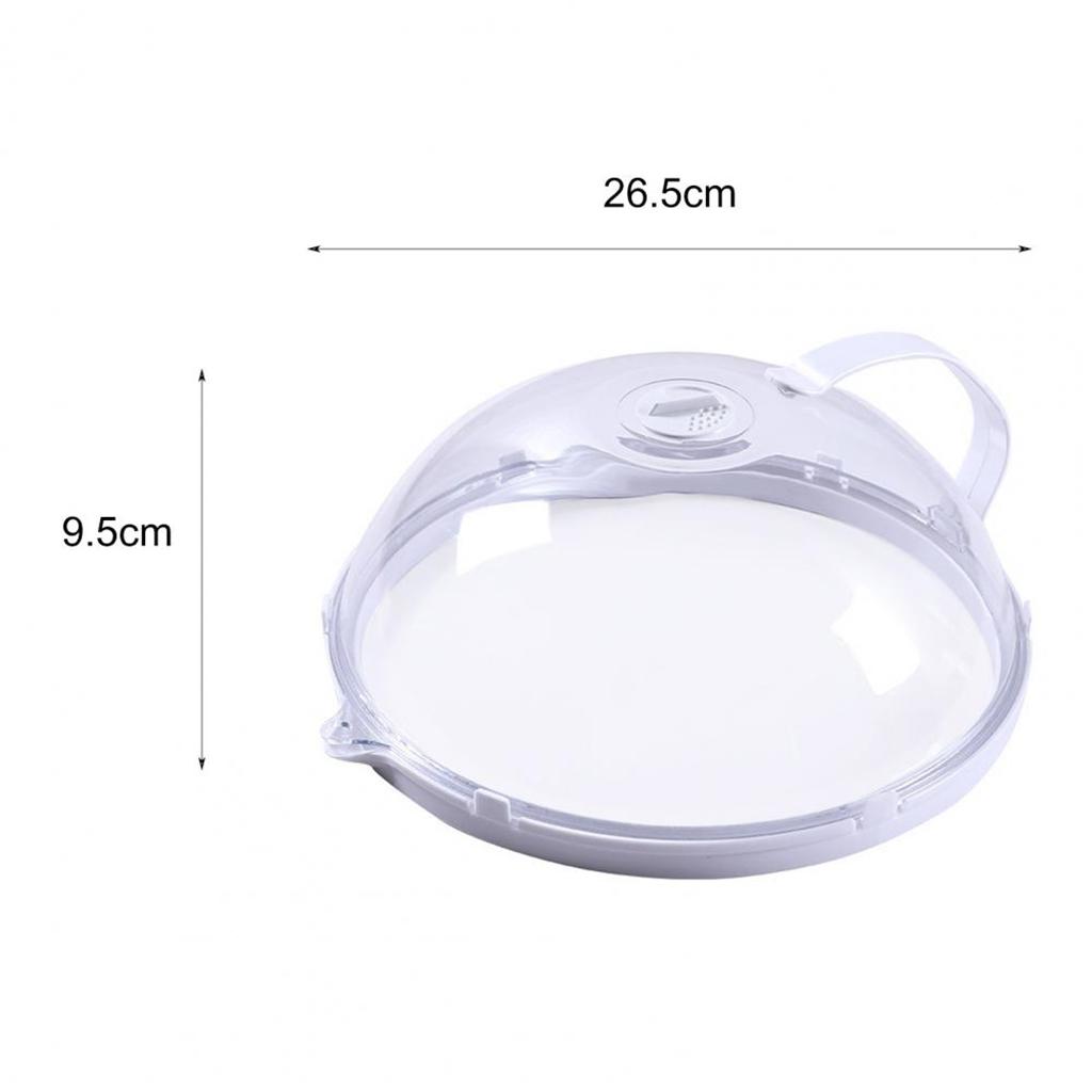2 Pieces of Transparent Microwave Splatter Cover with Anti-spatter Handle