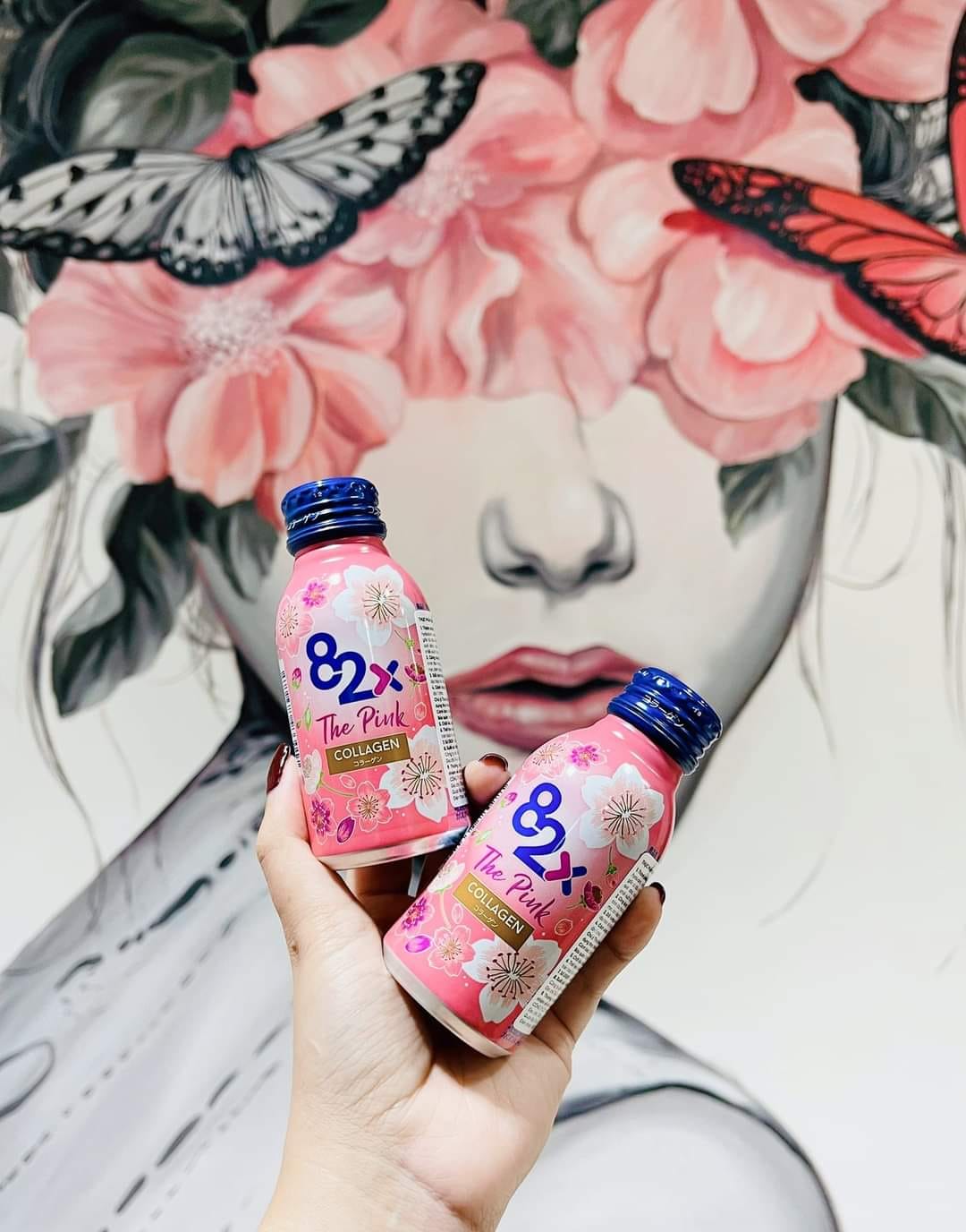 Nước Uống Đẹp Da - 82X The Pink Collagen 1000mg Collagen Peptide, 100ml/Chai Nước Uống Đẹp Da Tràn Năng Lượng Đến Từ Nhật Bản