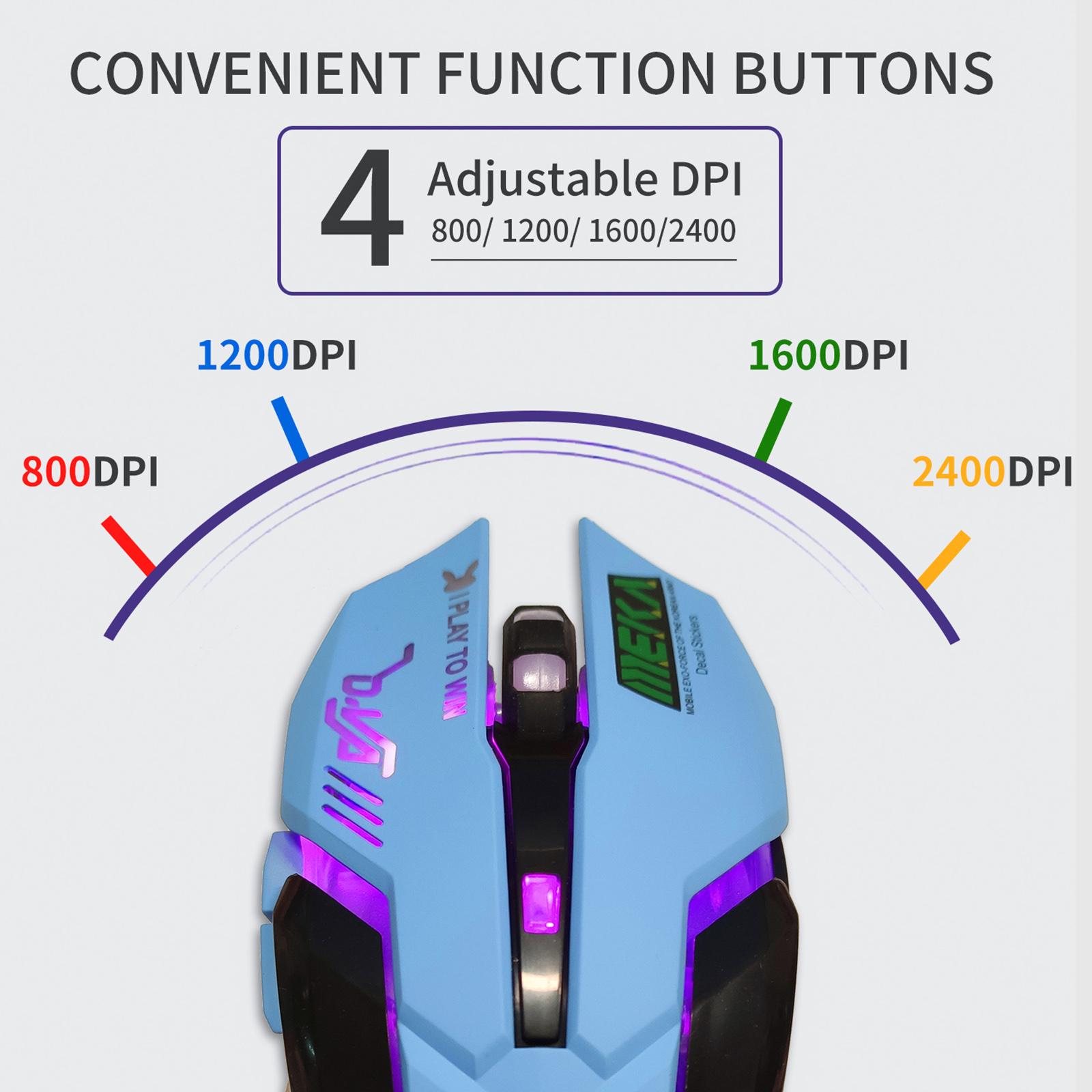 Đèn LED USB Quang Có Dây 2400Dpi Máy Tính Laptop Máy Tính 6 Nút Chuột Chơi Game Cho Chữ OX DVA Overwatch dropshipping