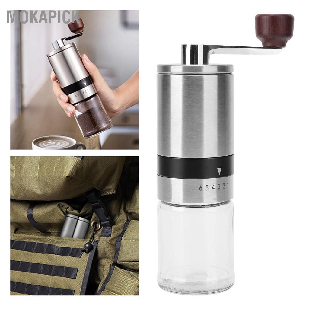 Máy xay cà phê bằng tay 6 mức điều chỉnh cầm nhỏ có