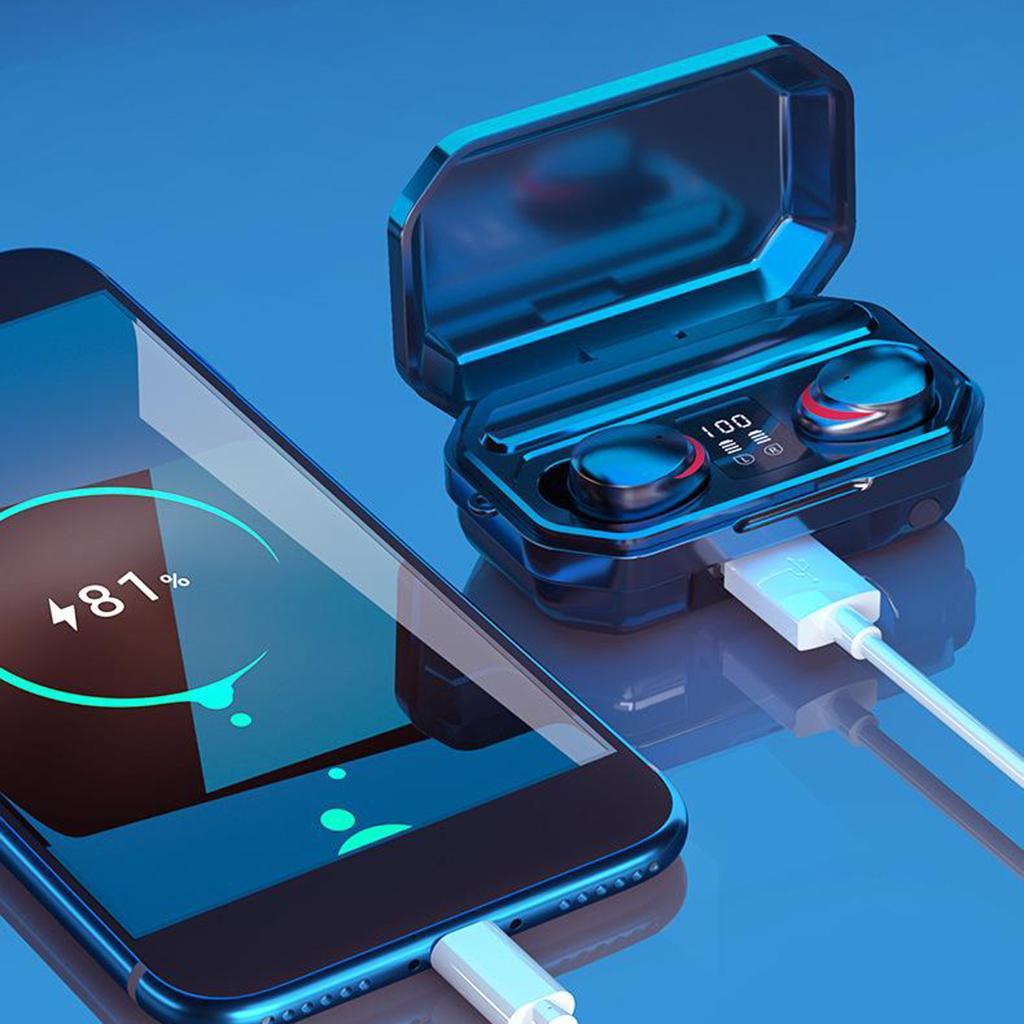 Wireless Bluetooth V5.1 Headphones Sweatproof with Mic & Charging Box