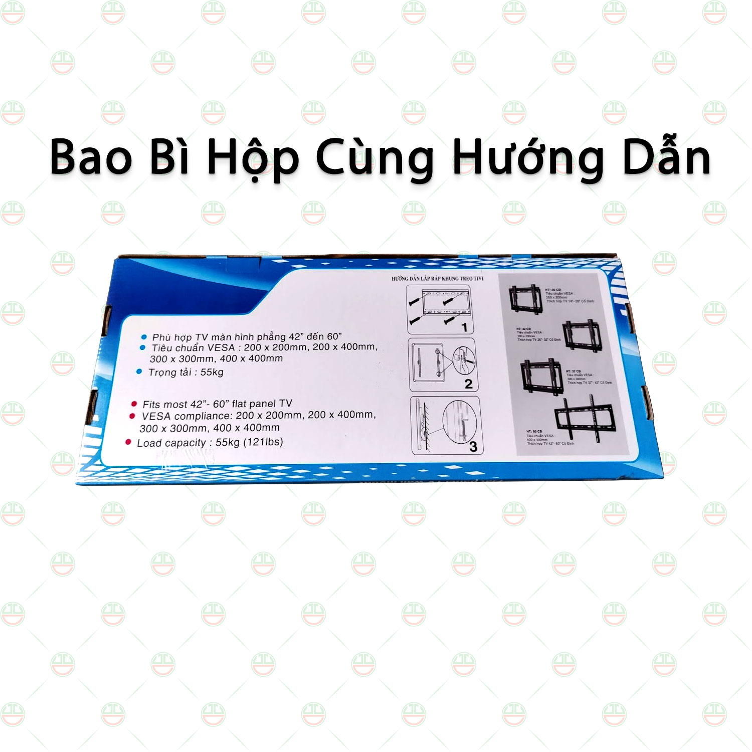 [Bền Chắc] Giá Kệ - Khung Treo Tivi KhoNCC Hàng Chính Hãng - Cho Tivi từ 26 - 60 inch Bắt Thẳng Áp Sát Tường Giúp Căn Phòng Không Gian Thoáng Đẹp Hơn - KLM-KTTVT4X6X (Đen)