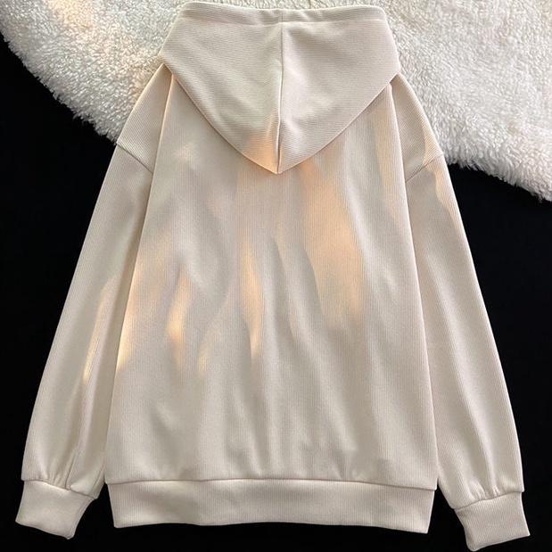 Áo Khoác Nỉ Dáng Rộng Nam Nữ Hoodie Zip Unisex Hình Gấu Studio Nỉ Gân 2 Màu