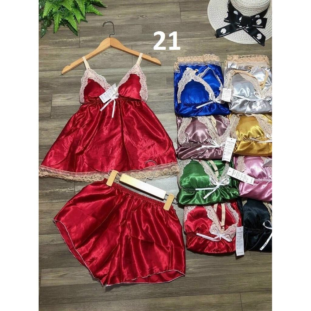 Đồ ngủ 2 dây mềm mịn thoải mái, ẢNH THẬT