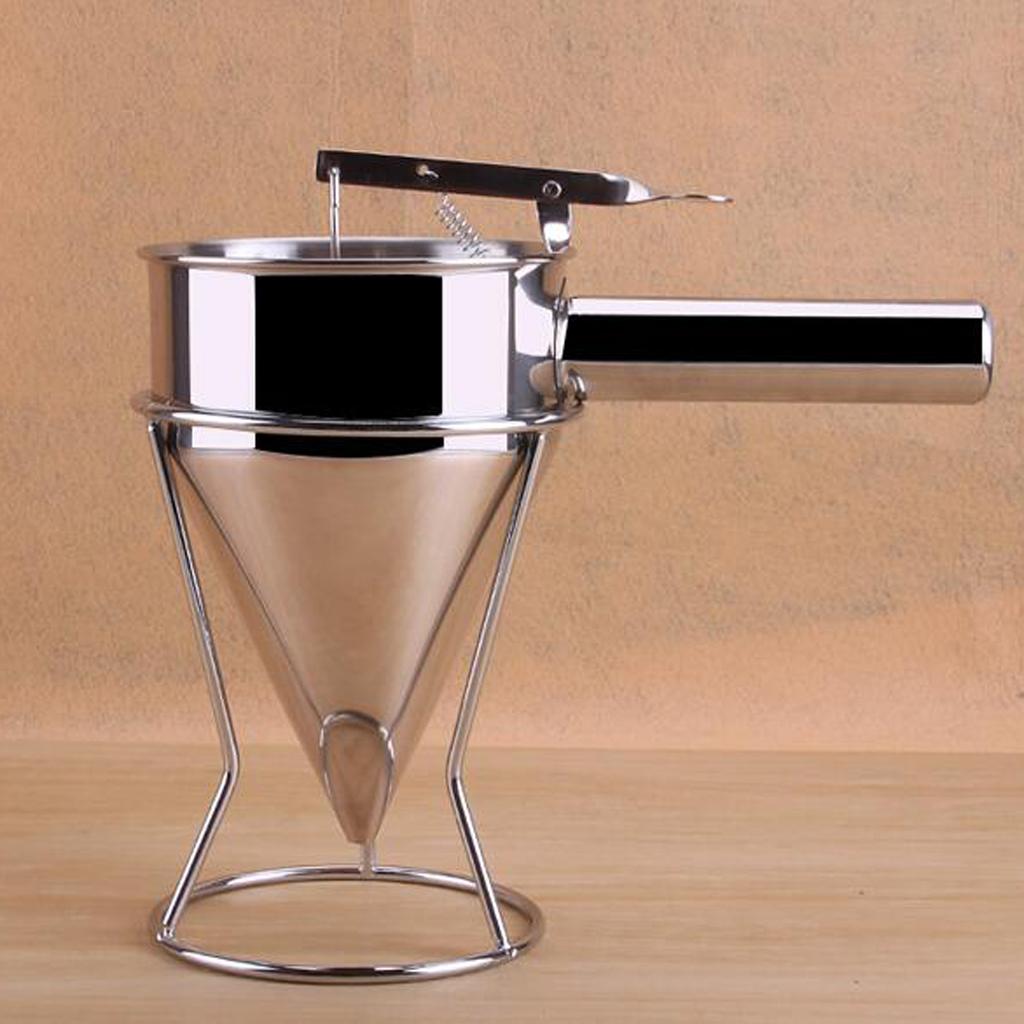 Stainless Steel Conical Funnel with Shelf Octopus Balls Home Kitchen Tool