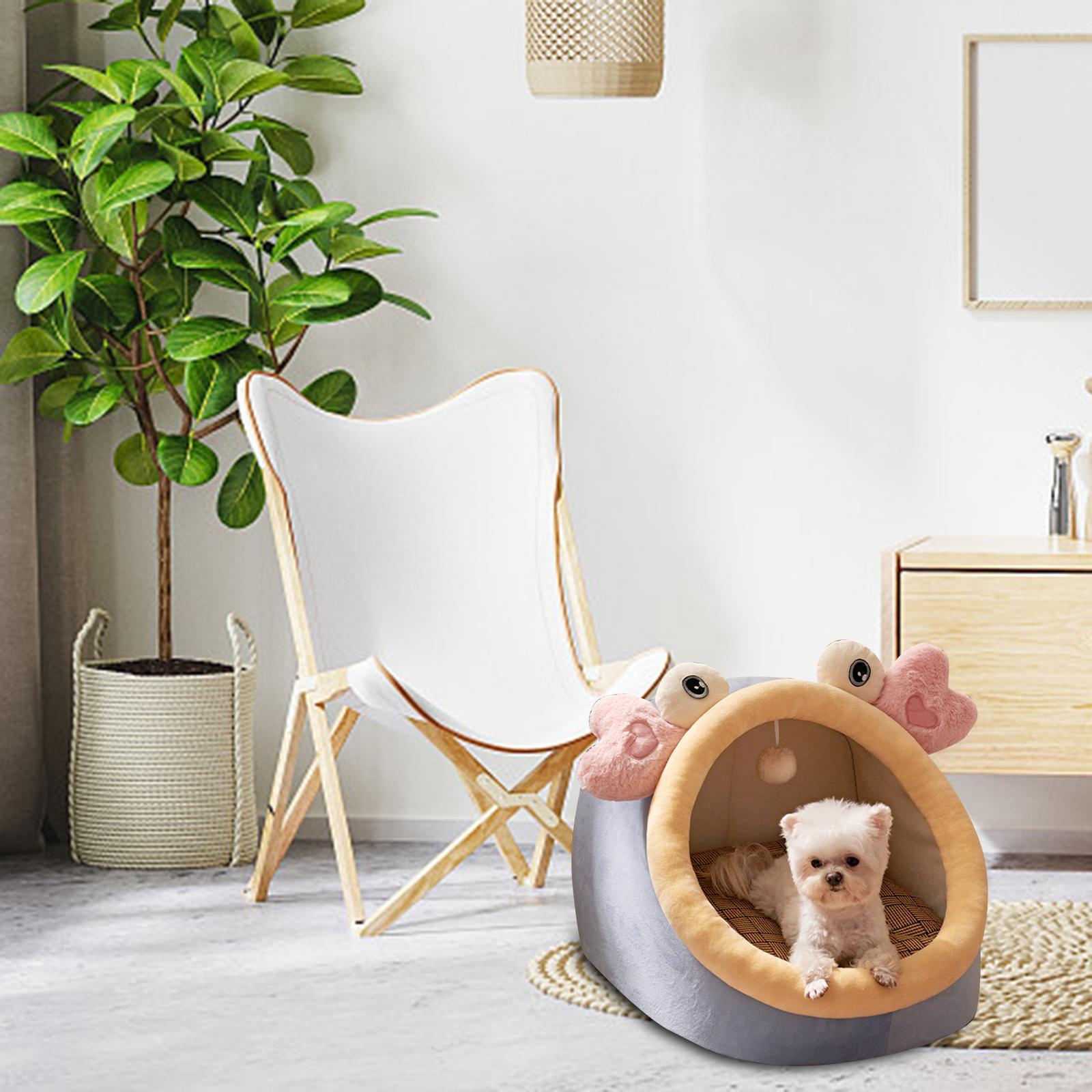 Small Dog Sleeping Bed Pet Cat House Nest Washable Winter Puppy Kennel Toy Supplies for Indoor Outdoor