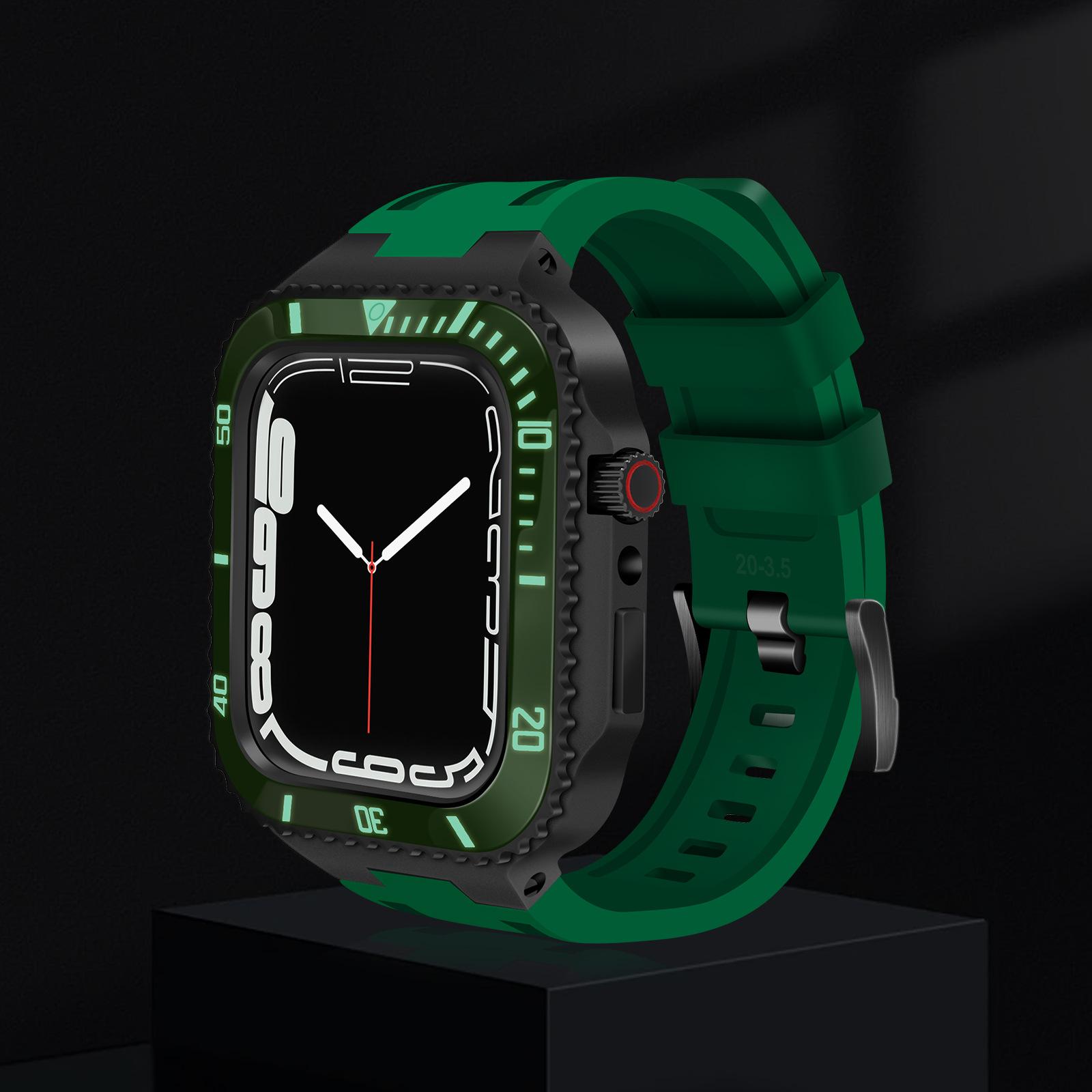 Vỏ Apple Watch Hualimei giá thấp nhất cho dòng iWatch 44/45mm Vỏ bảo vệ dây đeo S8 tích hợp vỏ sửa đổi