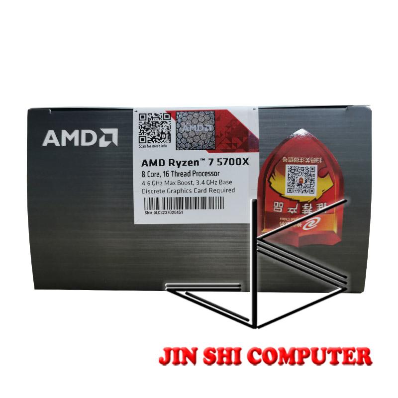 Mới AMD Ryzen 7 5700X R7 5700X 3.4 GHz 8 Nhân 16 Chủ Đề 65W Bộ Vi Xử Lý L3 = 32M 100-000000926 AM4 Ổ Cắm Không Quạt