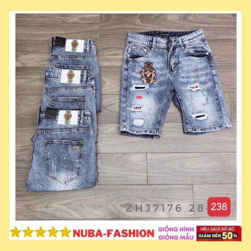 Quần short jean nam chất bò cá tính trẻ trung, NUBA 238