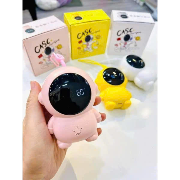 Máy Sưởi Ấm Mini Cầm Tay - Kết Hợp Sạc 1200mAh - Màn Hình Hiển Thị Nhiệt Độ Kỹ Thuật Số Văn Phòng Dã Ngoại Du Lịch Phượt - Hàng Nhập Khẩu