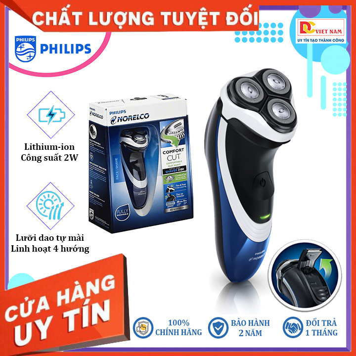 Máy cạo râu khô và ướt, thương hiệu Hà Lan Philips Norelco PT724, Series 3100