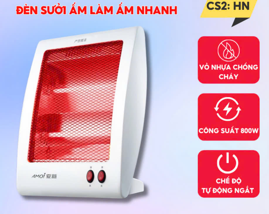 Máy Sưởi Điện Máy Sưởi Ấm Phòng Ngủ Quạt Sưởi Cho Văn Phòng Máy Sưởi Mini Sưởi Điện Hồng Ngoại Nóng Nhanh An Toàn – Hàng Nhập Khẩu