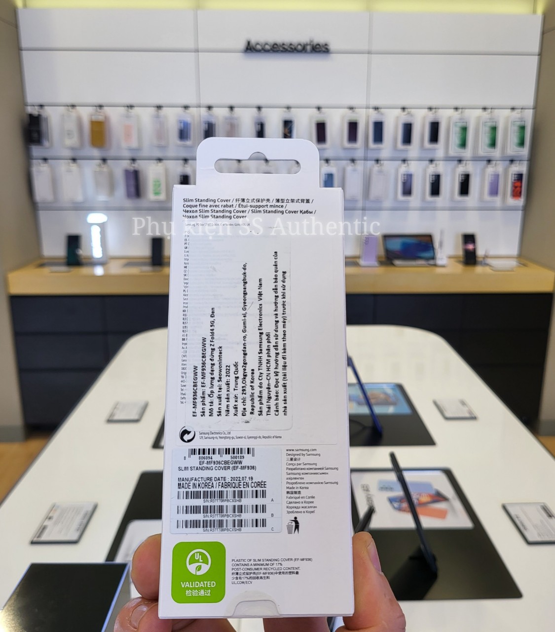 Ốp lưng Samsung Slim Fold 4 dạng đứng Màu đen - Hàng Chính hãng