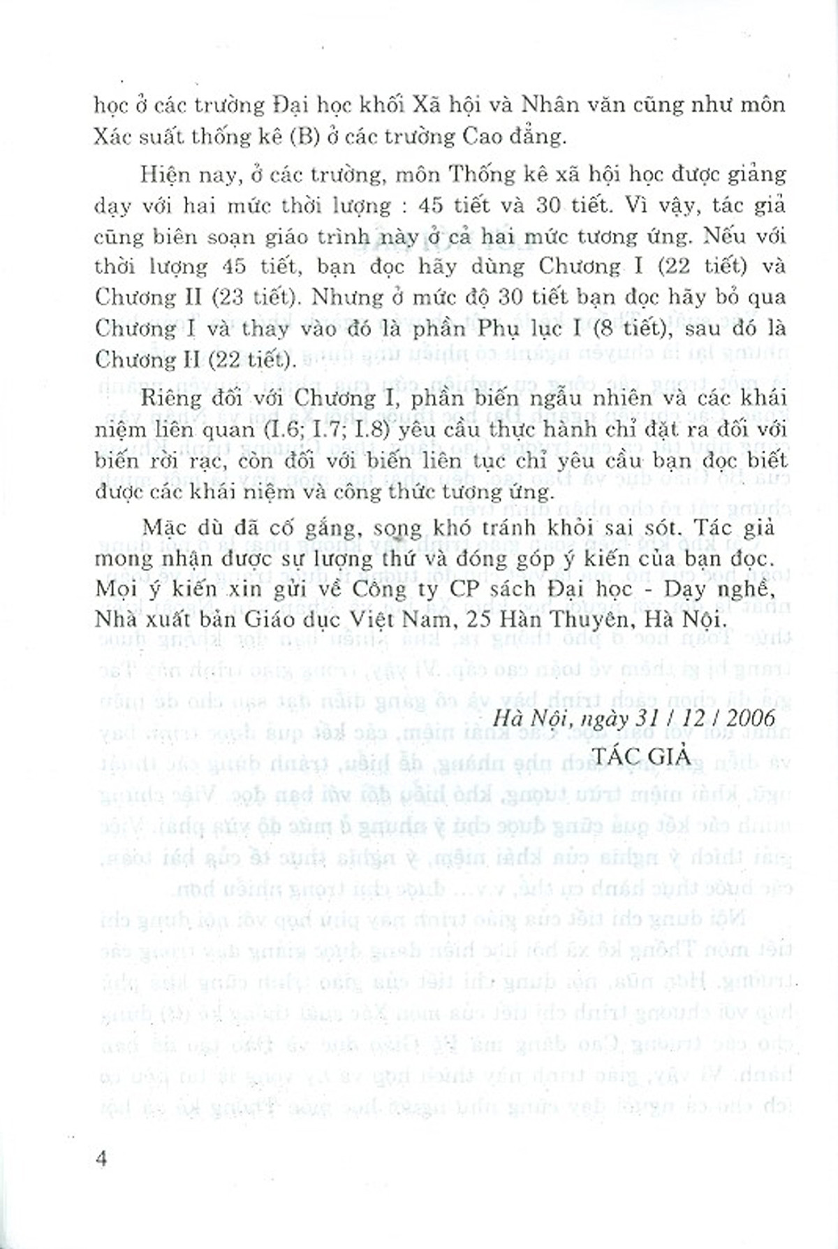 Giáo Trình Thống Kê Xã Hội Học - Dùng Cho Các Trường Đại Học Khối Xã Hội Và Nhân Văn, Các Trường Cao Đẳng