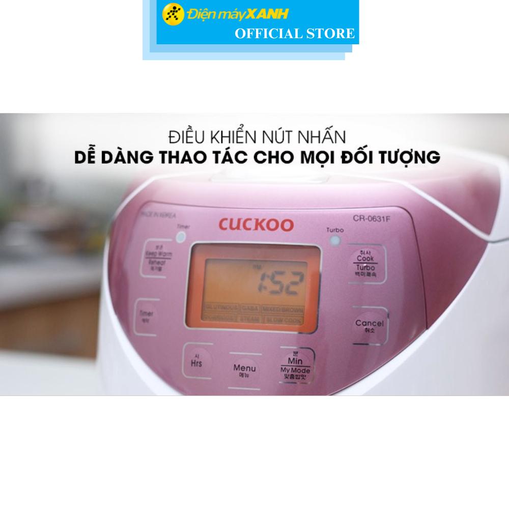 Nồi cơm điện tử Cuckoo 1 lít CR- 0631F - Hàng Chính Hãng