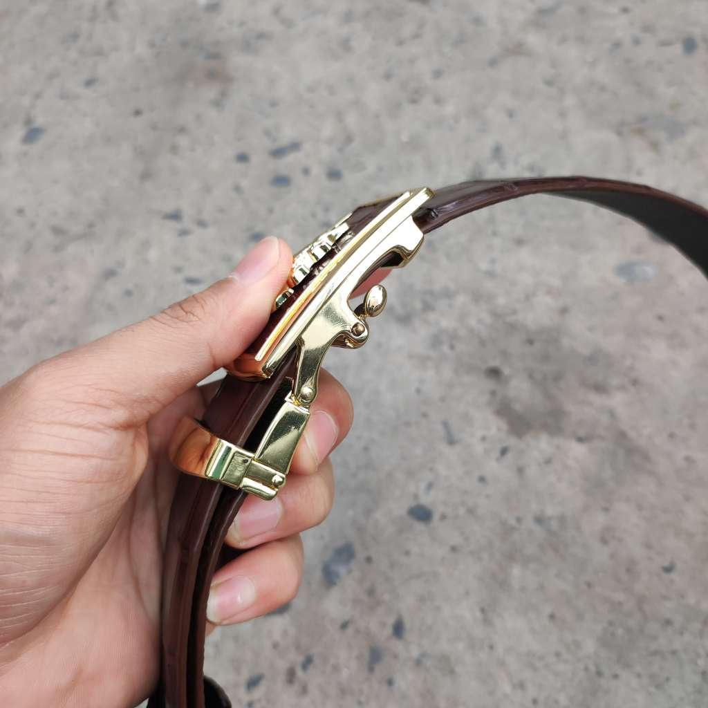 Nịt da cá sấu BẢN LỚN phù hợp bụng bia. Da bụng vân đẹp nhẹ nhàng!