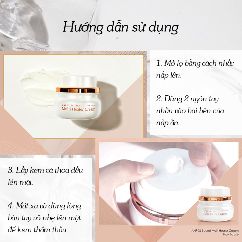 Kem Dưỡng Thiên Nhiên Cao Cấp Hàn Quốc Dưỡng Ẩm Và Chống Lão Hoá Anpol Secret Multi Healer (50ml) Ứng Dụng Công Nghệ Lên Men Hiện Đại