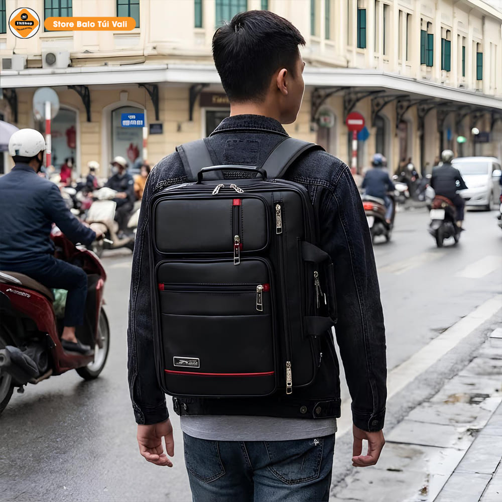 Cặp Laptop Đa Năng Xbags XB4102, Ngăn Chứa Mở Rộng, Đeo Chéo &amp; Đeo Balo Tiện Lợi, Trượt Nước!