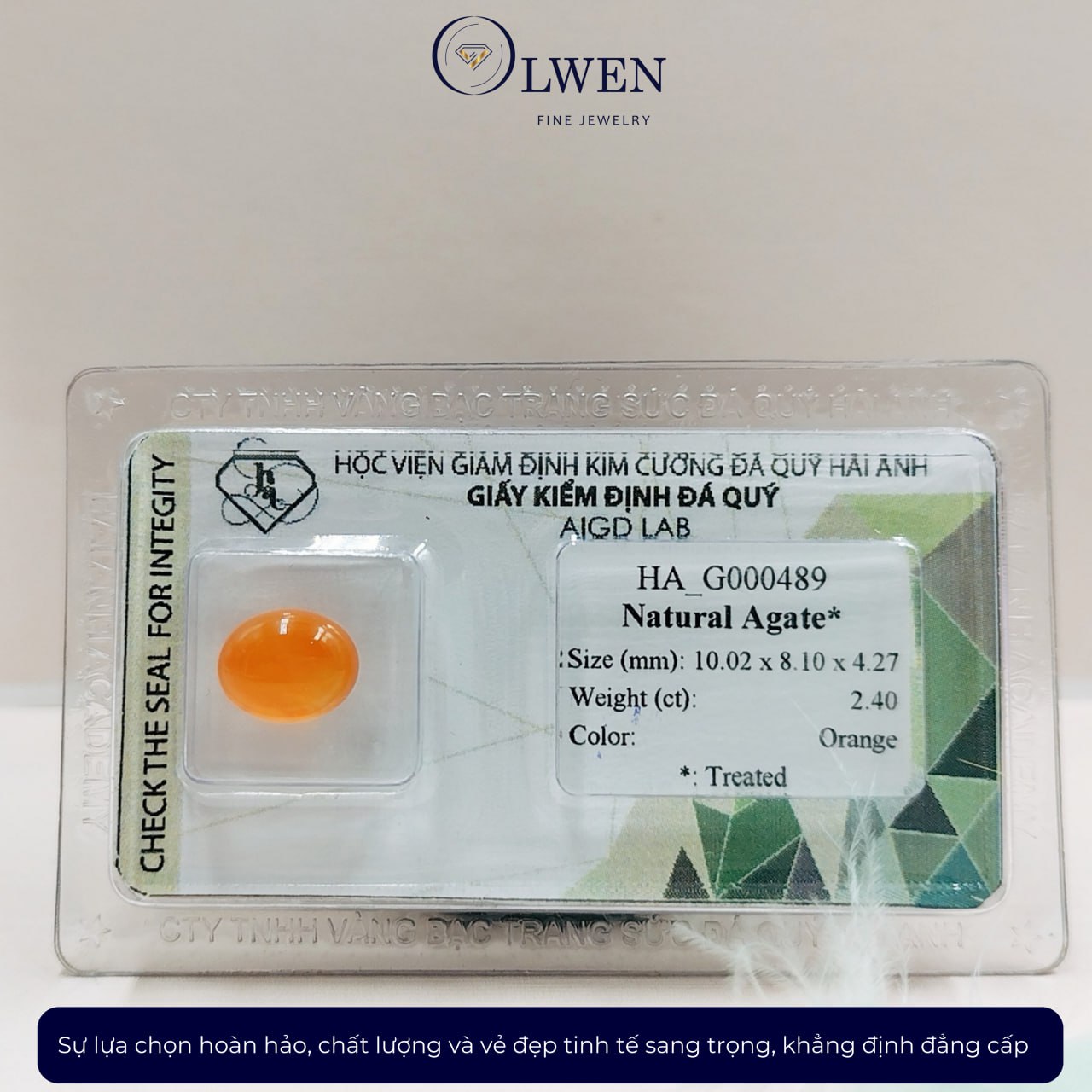 Viên đá Mã não thiên nhiên_HA-G000489