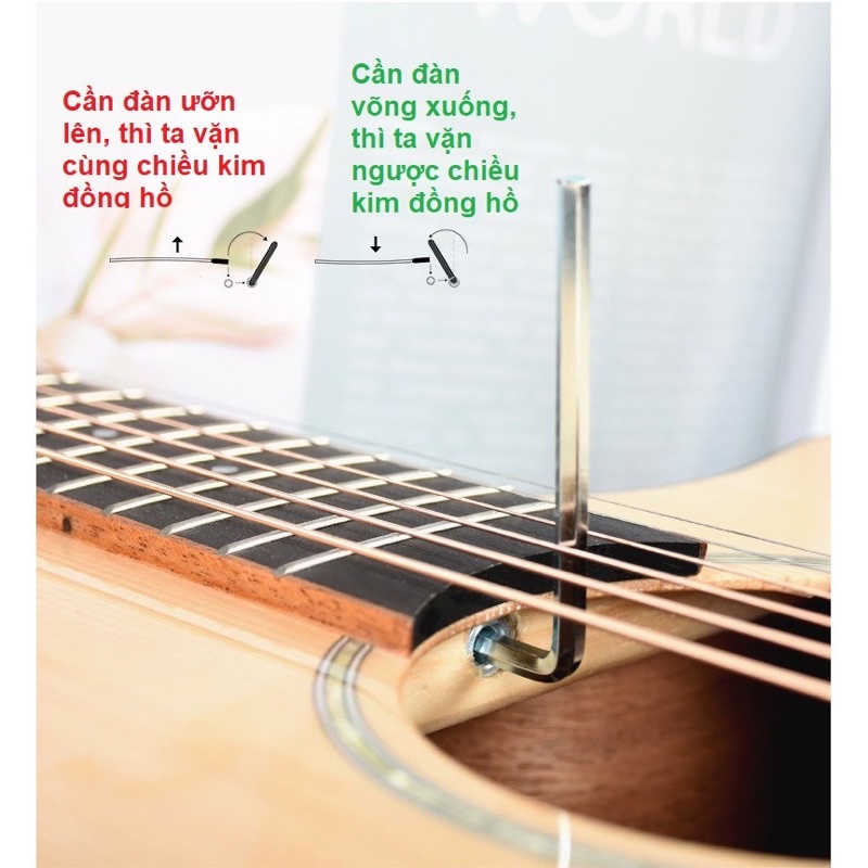 Lục Giác TYGY Music Chỉnh Cần Đàn Guitar, Ty Chỉnh Cần Đàn Lõi Thép, Giúp Chỉnh Lại Cong Cần Guitar