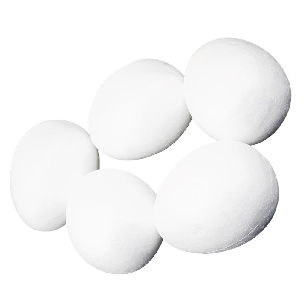 15x Large 10/14cm Foam Eggs Rabbits Blank Decorations Unfinished Ornaments