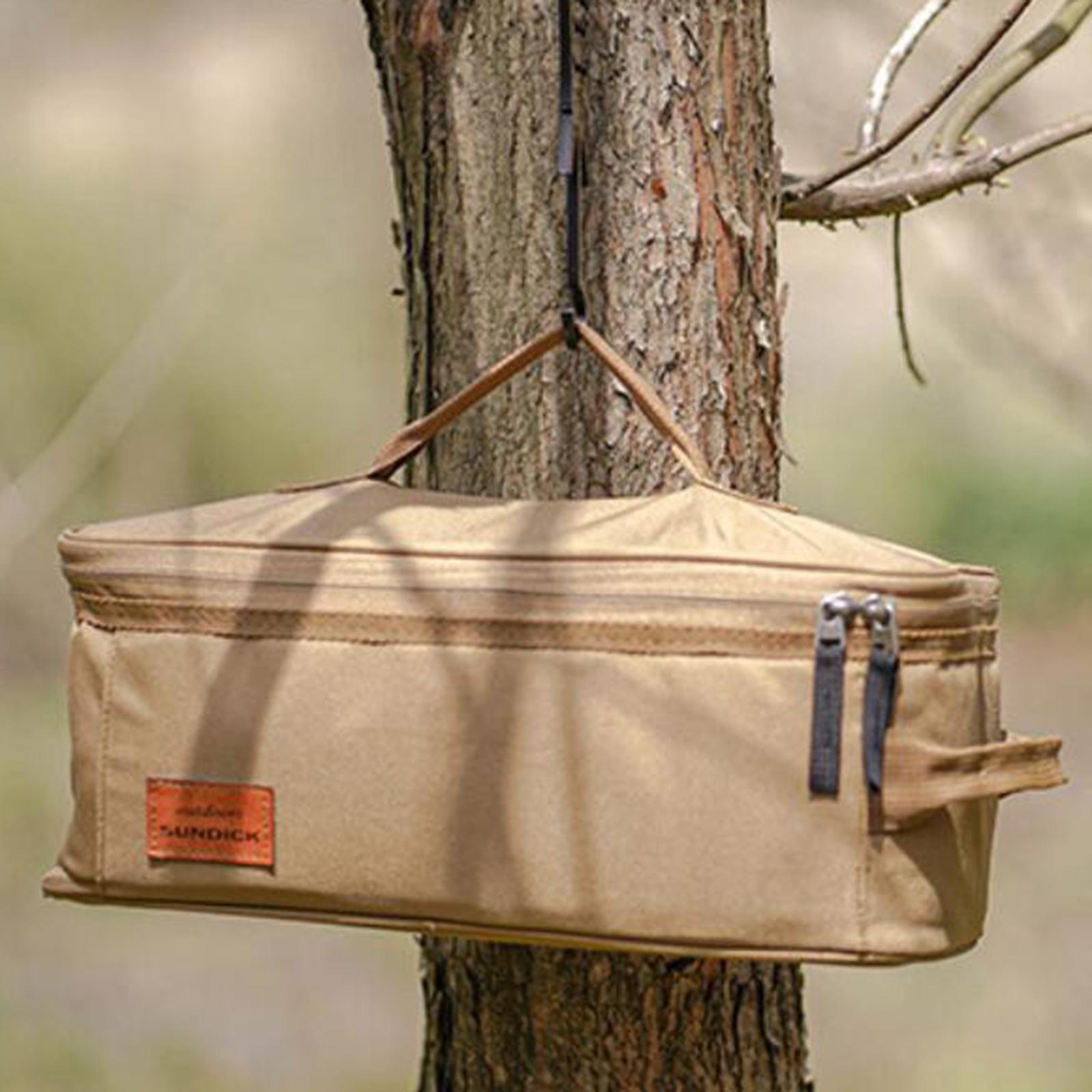Camping Cookware Kit Storage Bag Carrying Bag for Pot Pan, Gas Canister Backpacking Stove Storage Case Tote Bag for Outdoor