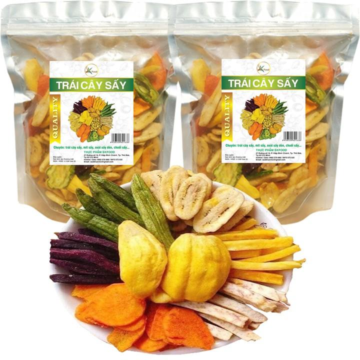 1KG Trái cây sấy khô hàng nguyên miếng loại 1 hiệu SK FOOD
