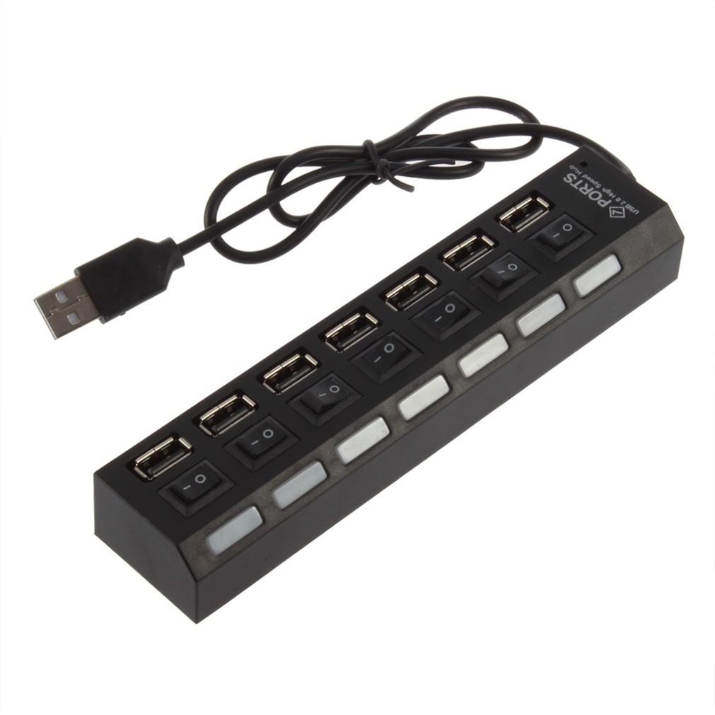 Hub chia USB7 cổng có công tắc