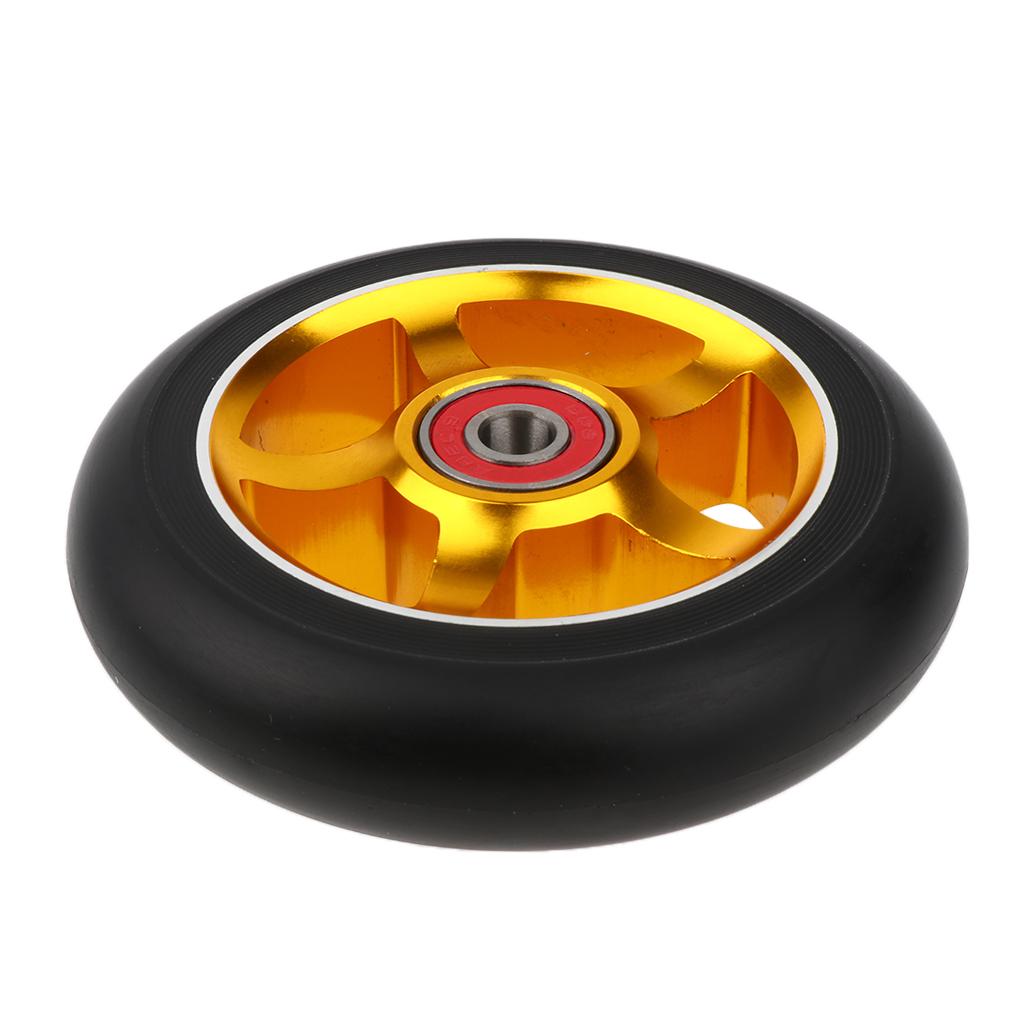 2 Sets of 100mm Replacement Wheels with Gold And Blue Bearings And Bushings