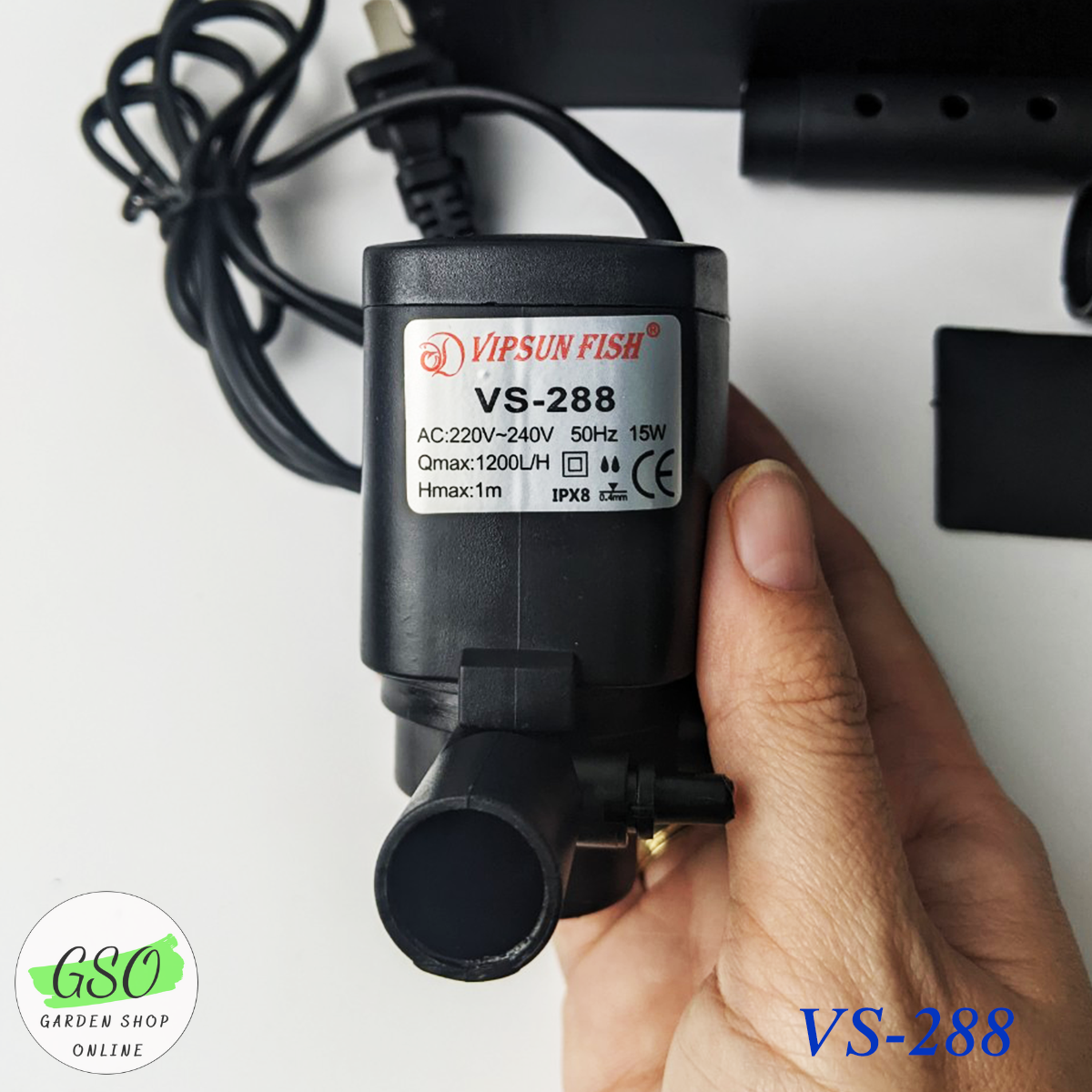Máy bơm kèm hộp lọc VIPSUN VS288 công suất 15w - máy lọc nước cho hồ cá - TẶNG kèm bông lọc