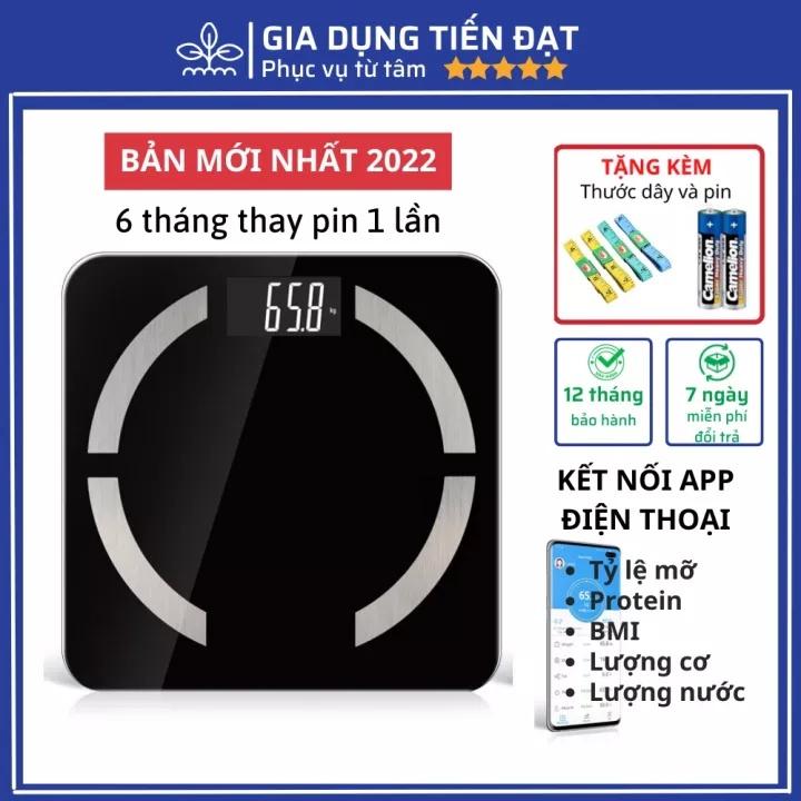 Cân Sức Khỏe điện tử Thông Minh Rapido RSB02-S Có Bluetooth Phân Tích Các Chỉ Số Cơ Thể, lượng mỡ, lượng chất khoa học