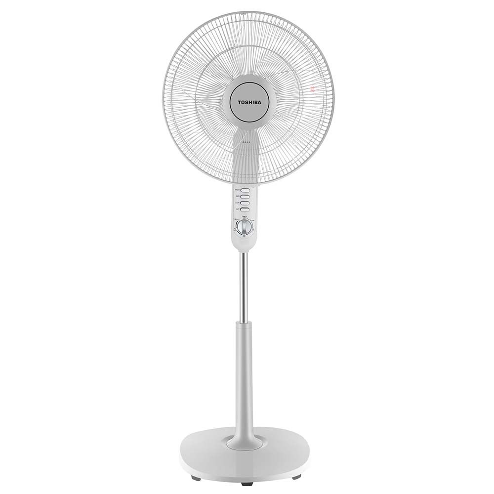 Quạt đứng Toshiba F-LSA10VN, Màu Trắng, 50W- 5 cánh - Hẹn giờ tắt - Góc đảo gió 85 độ - Hàng chính hãng, bảo hành 12 tháng