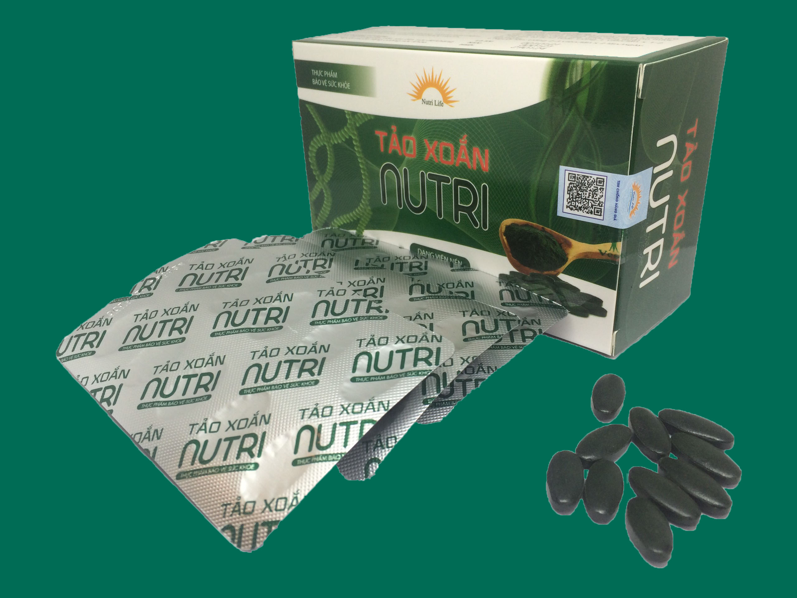 Tảo xoắn Spirulina NUTRI-LIFE Viên Nén 500mg